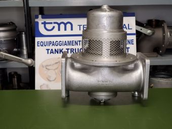 Пневматический донный клапан 4" двухсторонний с фильтром из нерж. стали. Фото 2