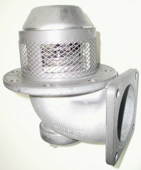 Пневматический донный клапан 4" с фильтром из нерж. стали. Фото 1