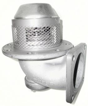 Пневматический донный клапан 4" с фильтром из нерж. стали. Фото 2