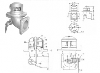 Механический донный клапан 3" с фильтром из нерж. стали. Фото 3