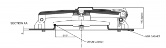 Крышка инспекционного люка с отверстием под клапан рекупирации c отсерстием под оптический датчик. Фото 2